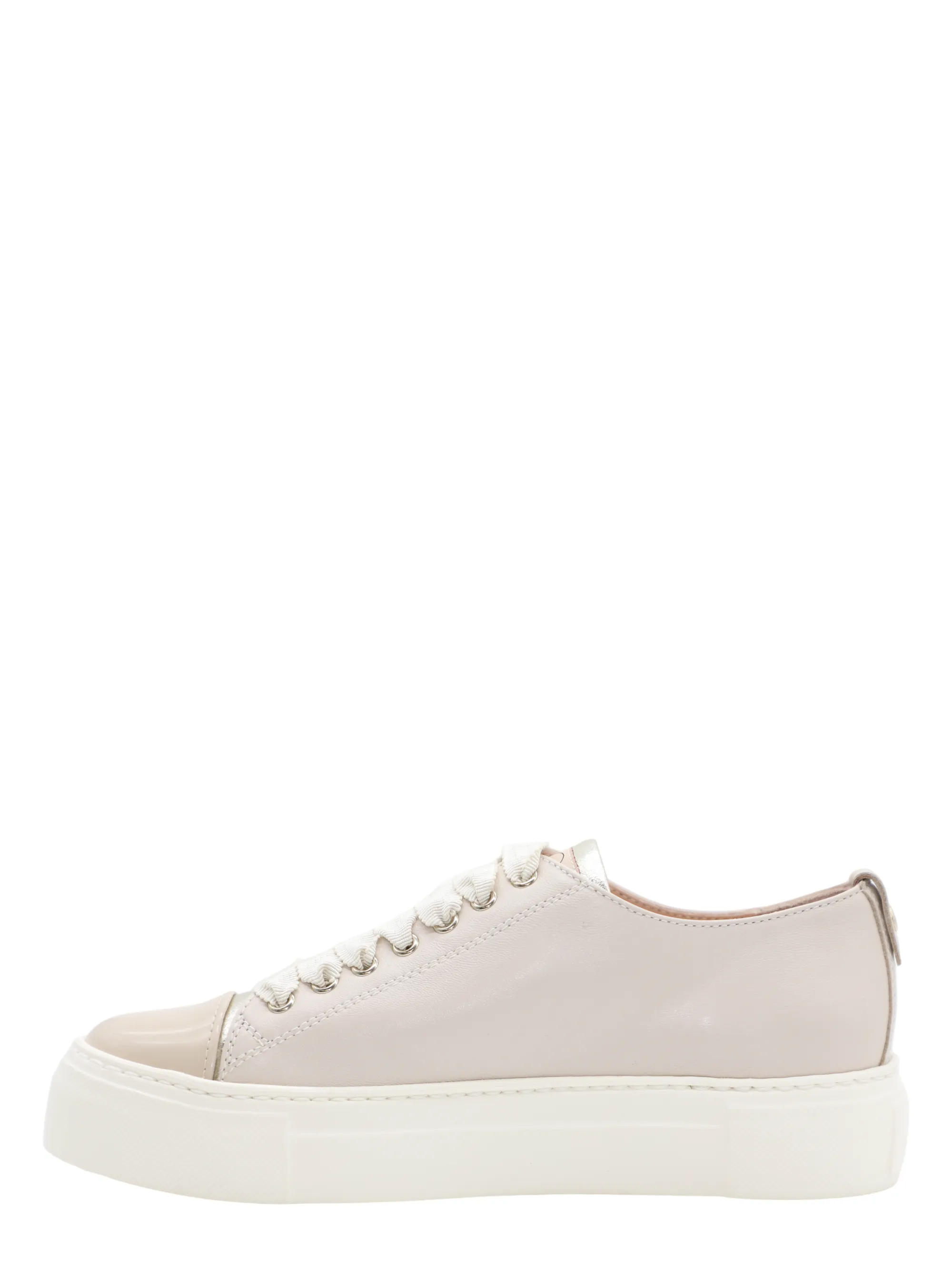 AGL Mollie Cap Toe Sneaker in Talc Suga Sand Milk