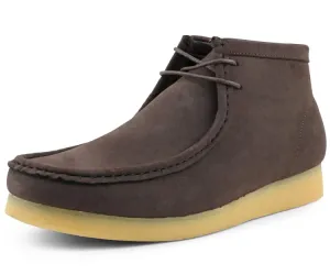 Amali Jason Hi Men’s Brown Vegan Suede High Top Sneakers