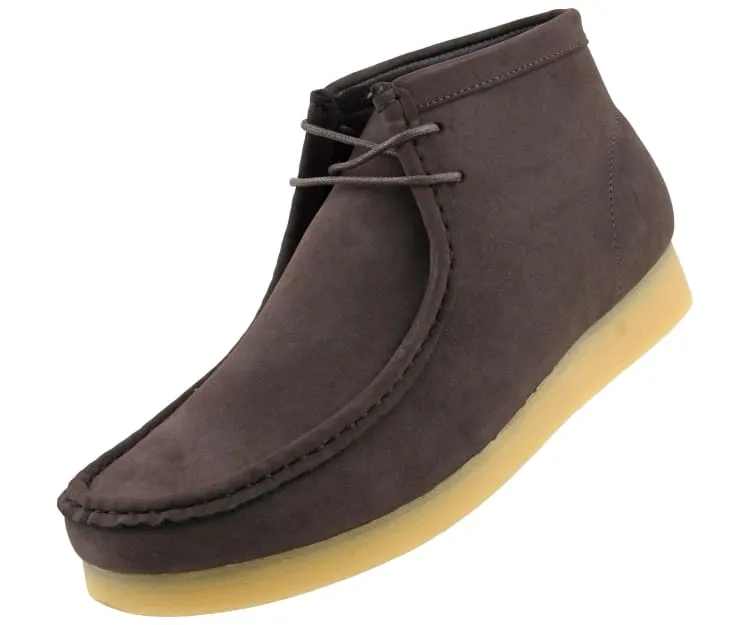 Amali Jason Hi Men’s Brown Vegan Suede High Top Sneakers