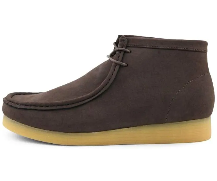 Amali Jason Hi Men’s Brown Vegan Suede High Top Sneakers