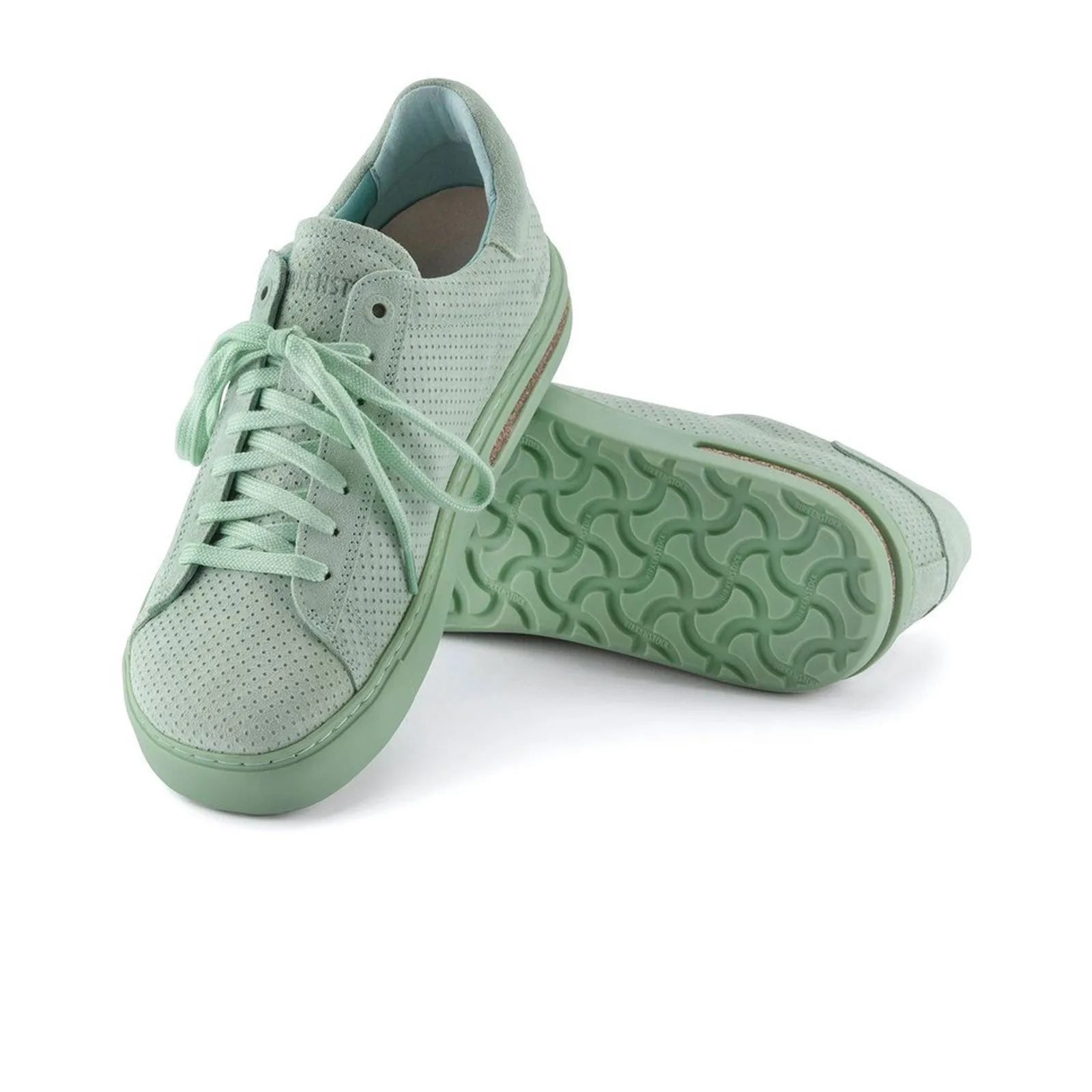 Birkenstock Bend Narrow Sneaker (Women) - Matcha Embossed Suede
