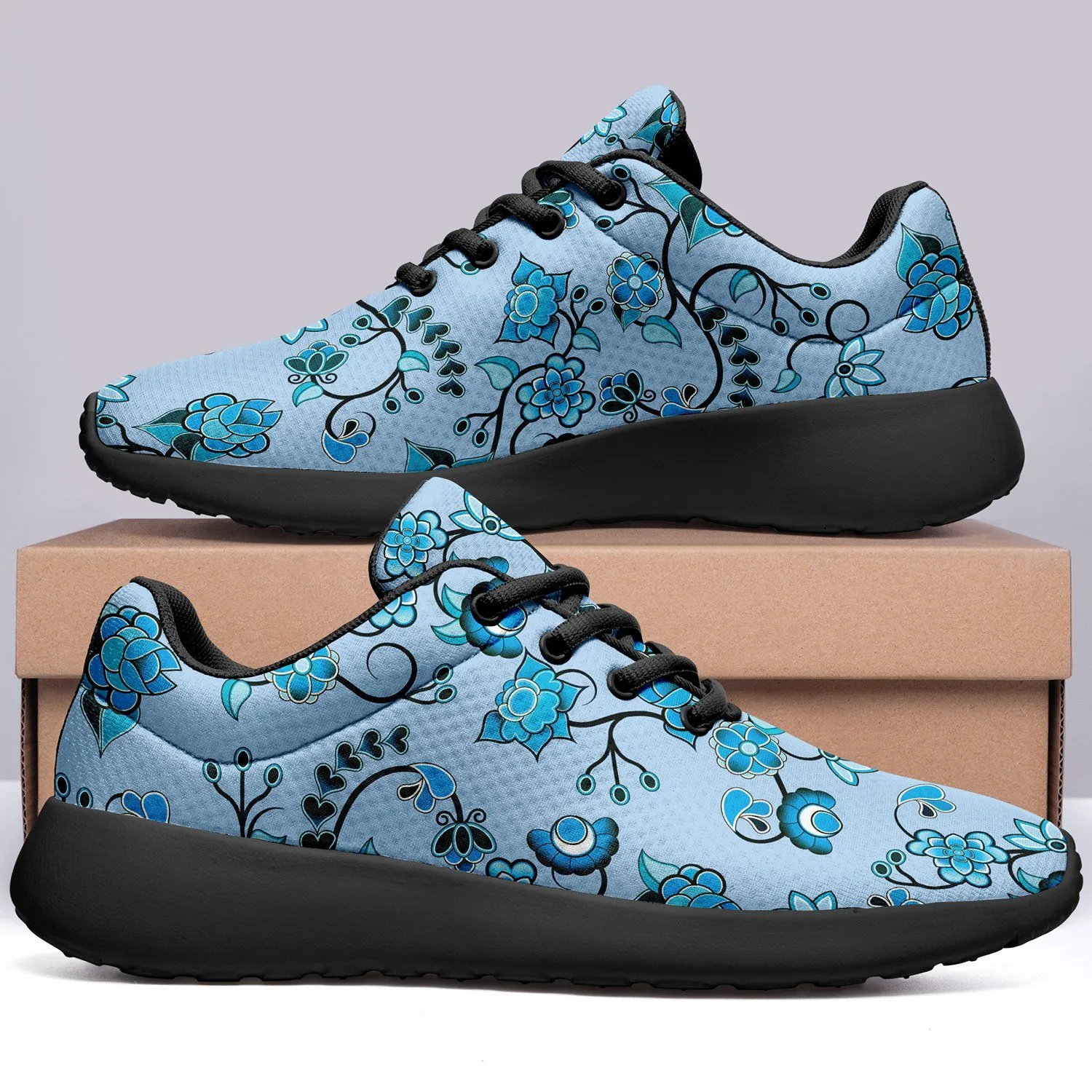 Blue Floral Amour Ikkaayi Sport Sneakers