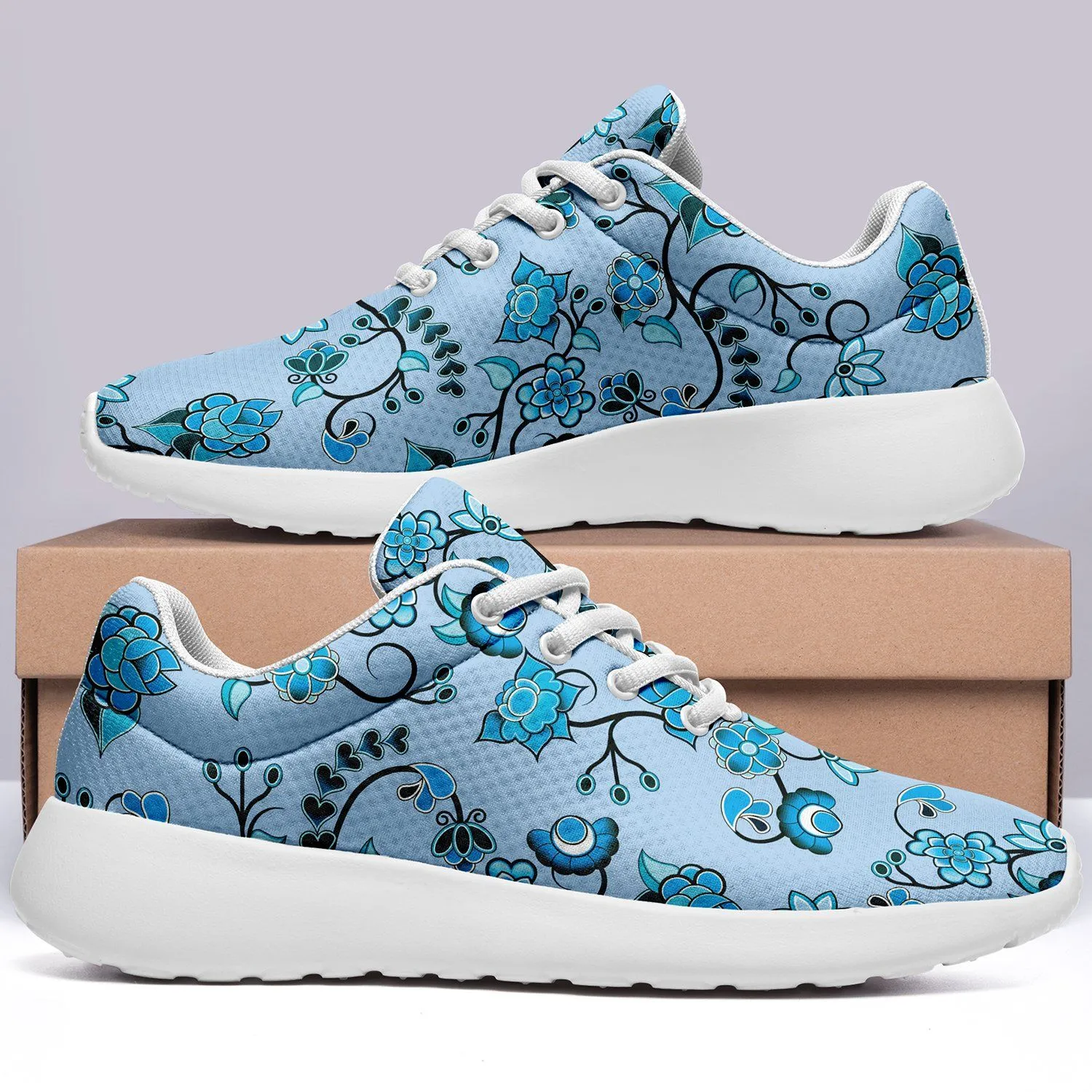 Blue Floral Amour Ikkaayi Sport Sneakers