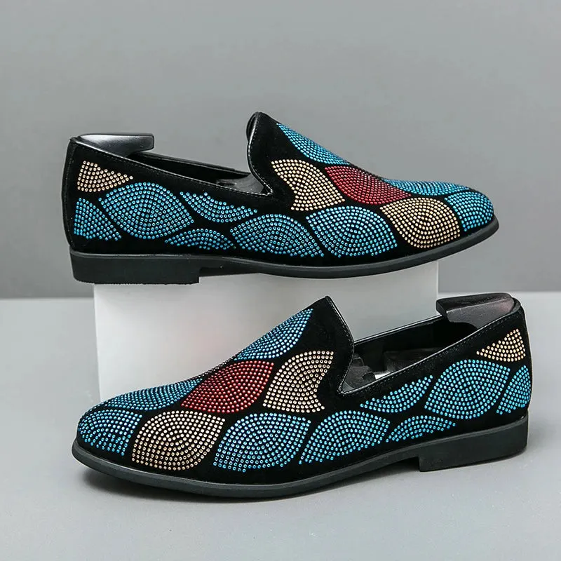 Geometric Pattern Loafers