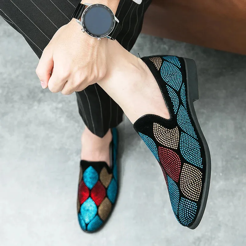 Geometric Pattern Loafers
