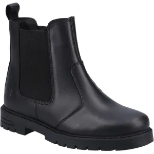 Hush Puppies Black Laura Senior School Boots