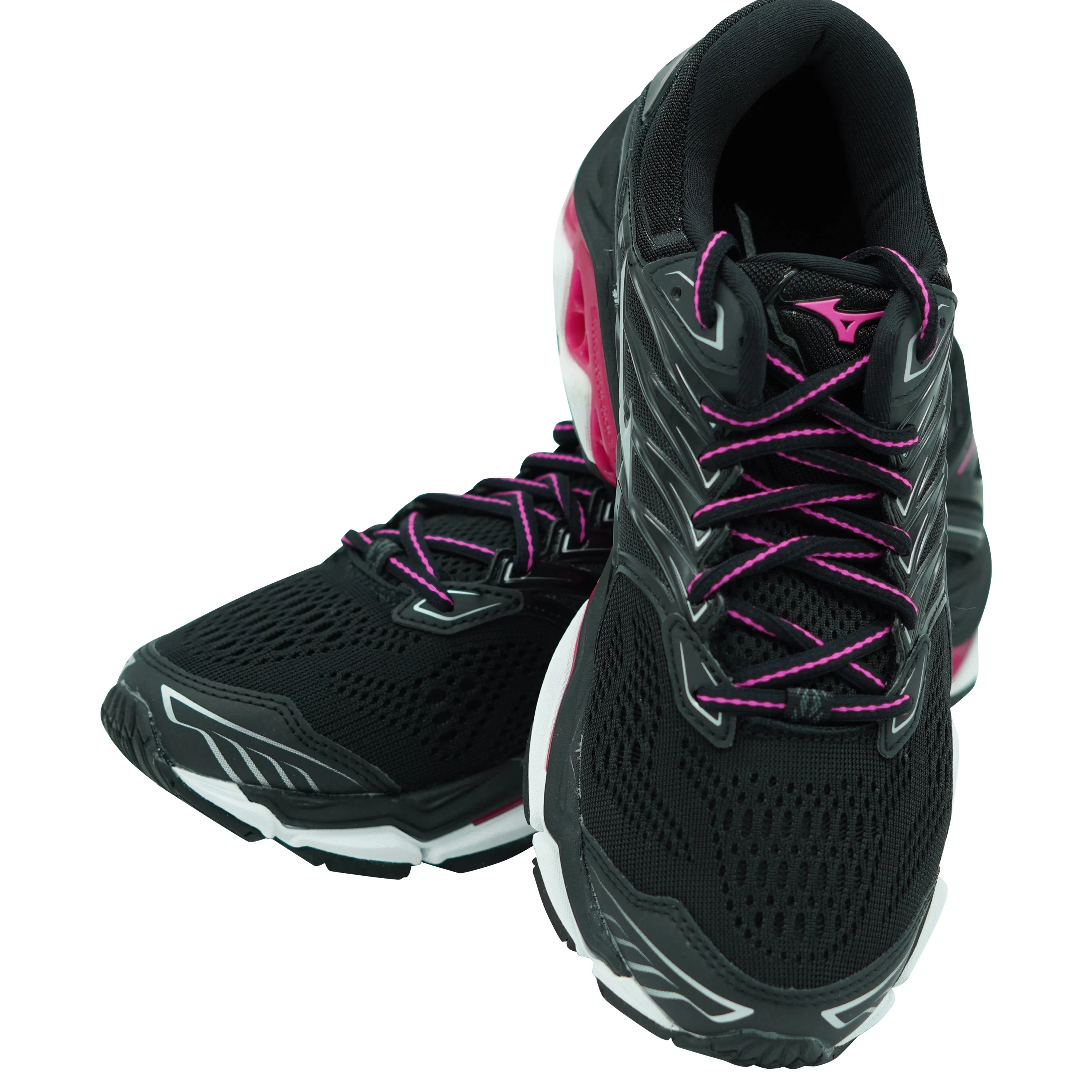Mizuno Women's Wave Horizon 2 Running Athletic Shoes Black Pink Size 7.5