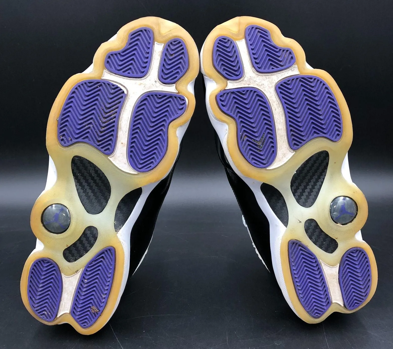 Nike Jordan 6 Rings 'Concord' Men's White/Black/Purple Sneakers - Sz 10.5 ( COA)