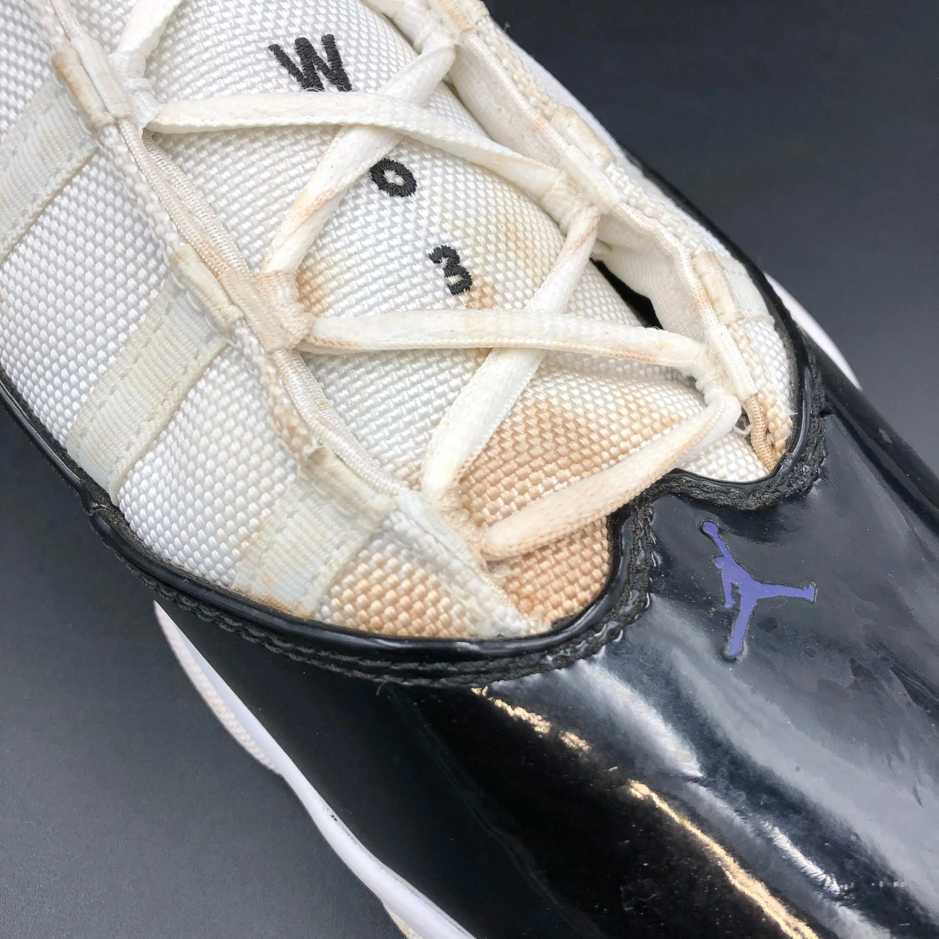 Nike Jordan 6 Rings 'Concord' Men's White/Black/Purple Sneakers - Sz 10.5 ( COA)