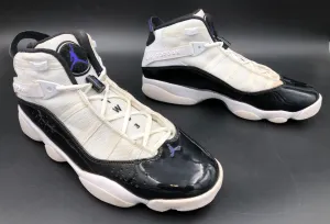 Nike Jordan 6 Rings 'Concord' Men's White/Black/Purple Sneakers - Sz 10.5 ( COA)