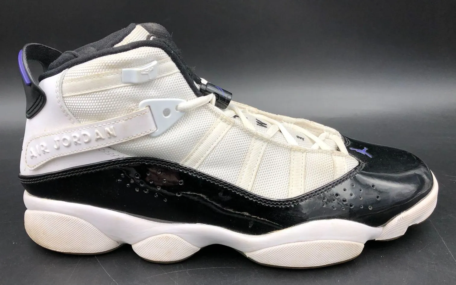 Nike Jordan 6 Rings 'Concord' Men's White/Black/Purple Sneakers - Sz 10.5 ( COA)