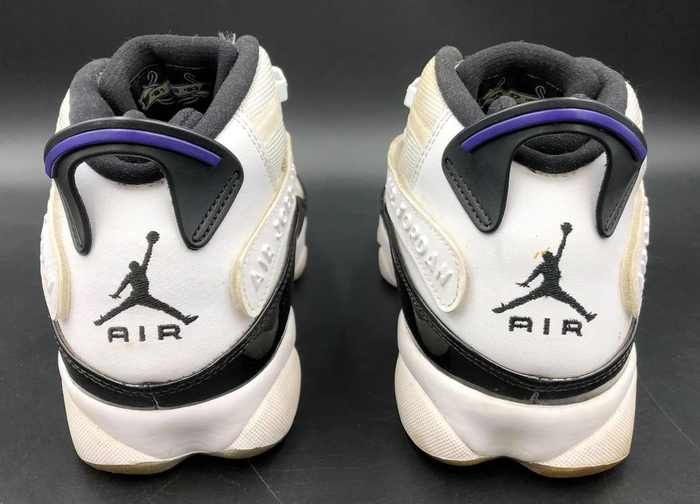 Nike Jordan 6 Rings 'Concord' Men's White/Black/Purple Sneakers - Sz 10.5 ( COA)