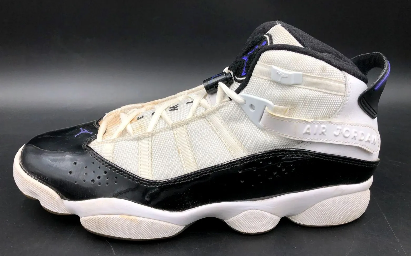 Nike Jordan 6 Rings 'Concord' Men's White/Black/Purple Sneakers - Sz 10.5 ( COA)