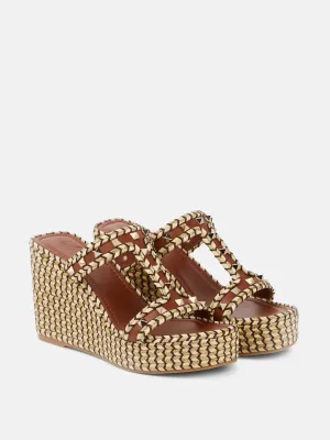 Rockstud leather espadrilles