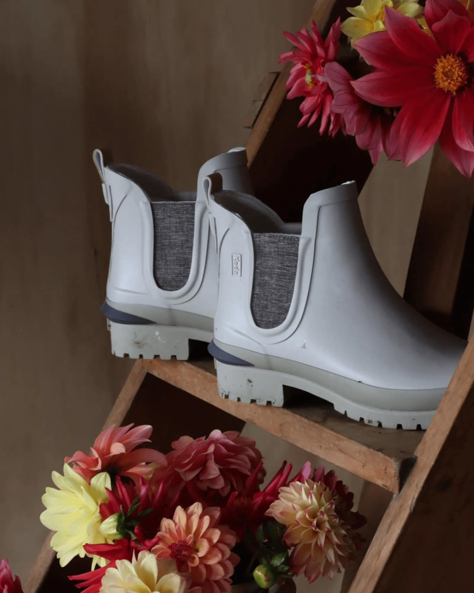 ROWAN RAIN BOOT PUTTY RUBBER ANKLE BOOT