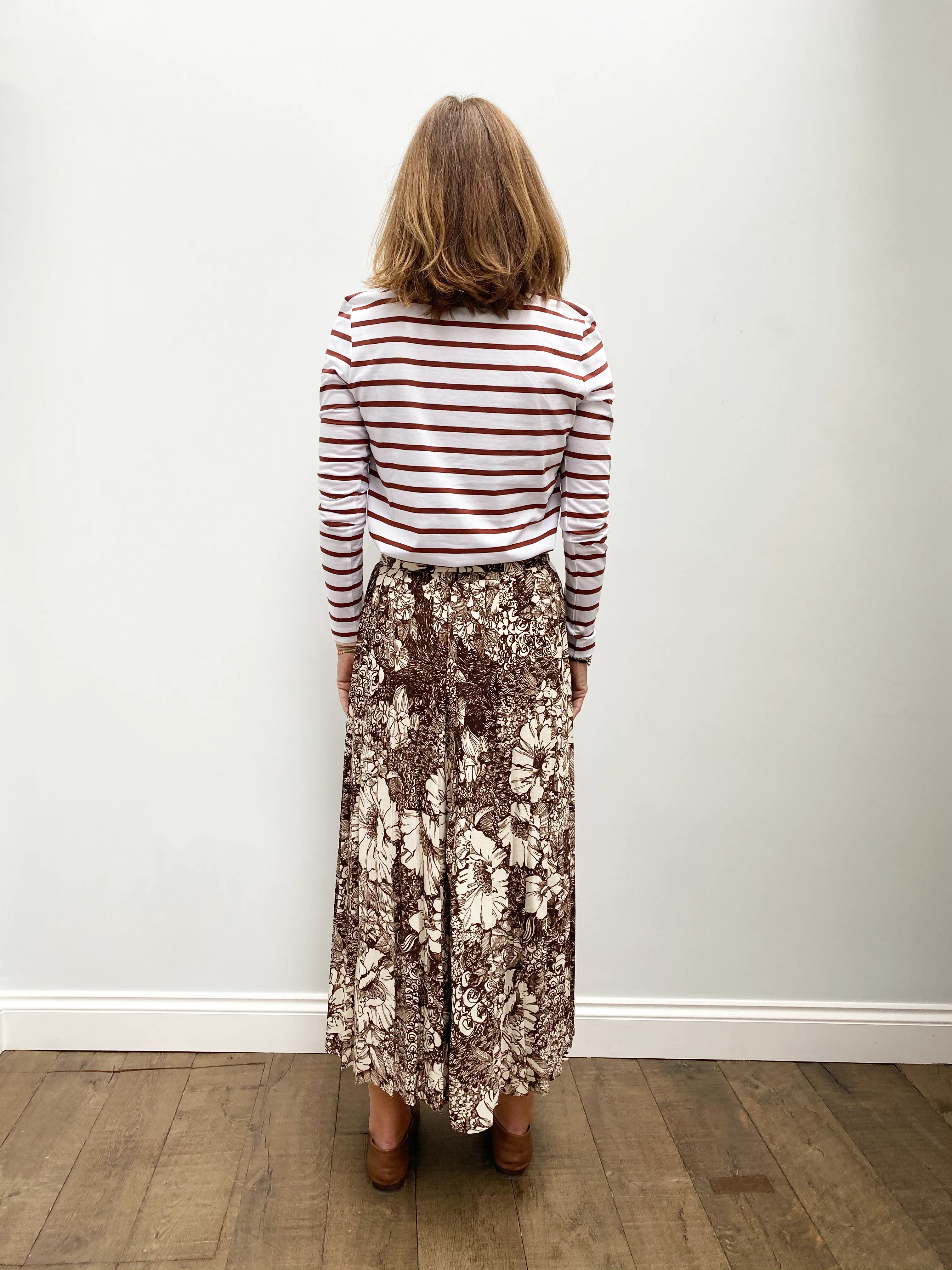 SLF Standard LS stripe tee in paprika