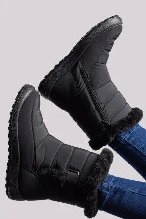 Tab Detail Padded Boots
