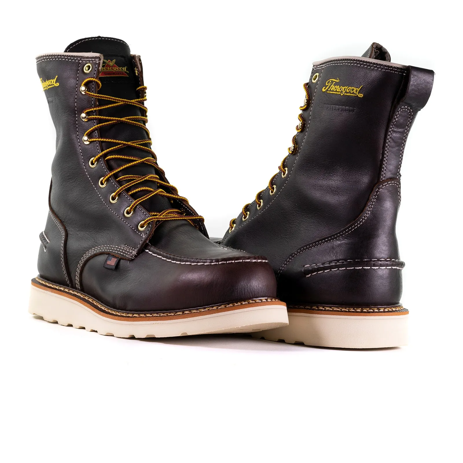 Thorogood 1957 Series 8" Moc Toe Waterproof Steel Toe Work Boot (Men) - Brown