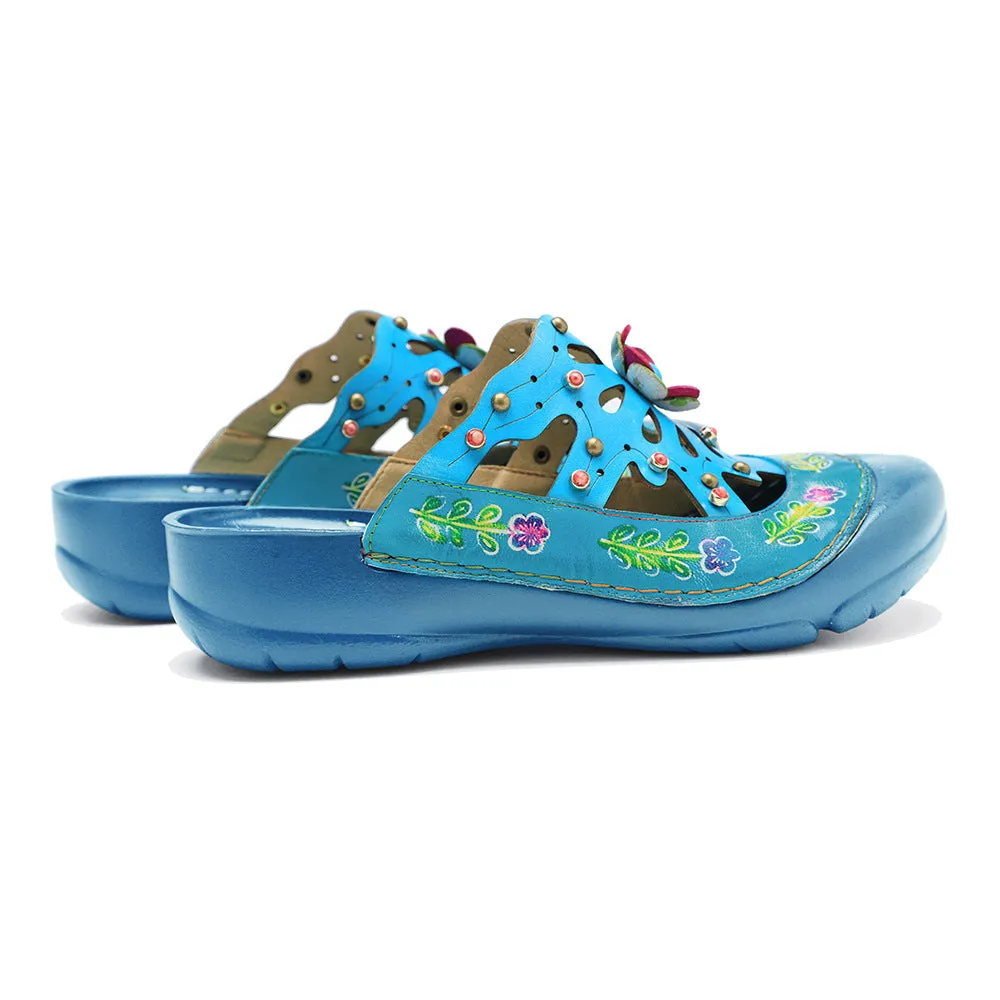 Vintage Printed Flowers Pattern Sandals
