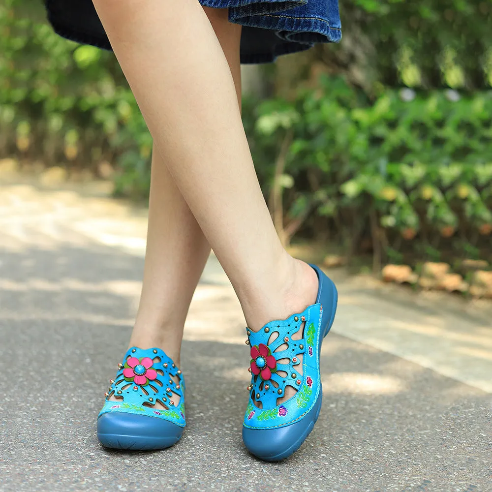 Vintage Printed Flowers Pattern Sandals