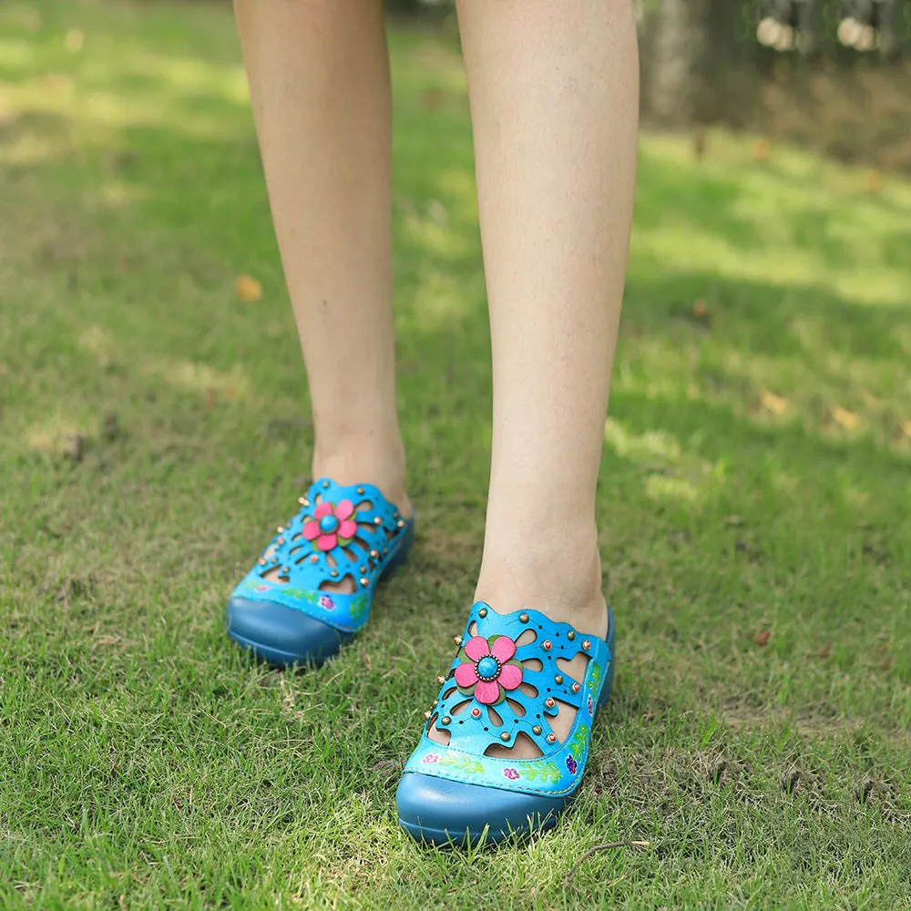 Vintage Printed Flowers Pattern Sandals