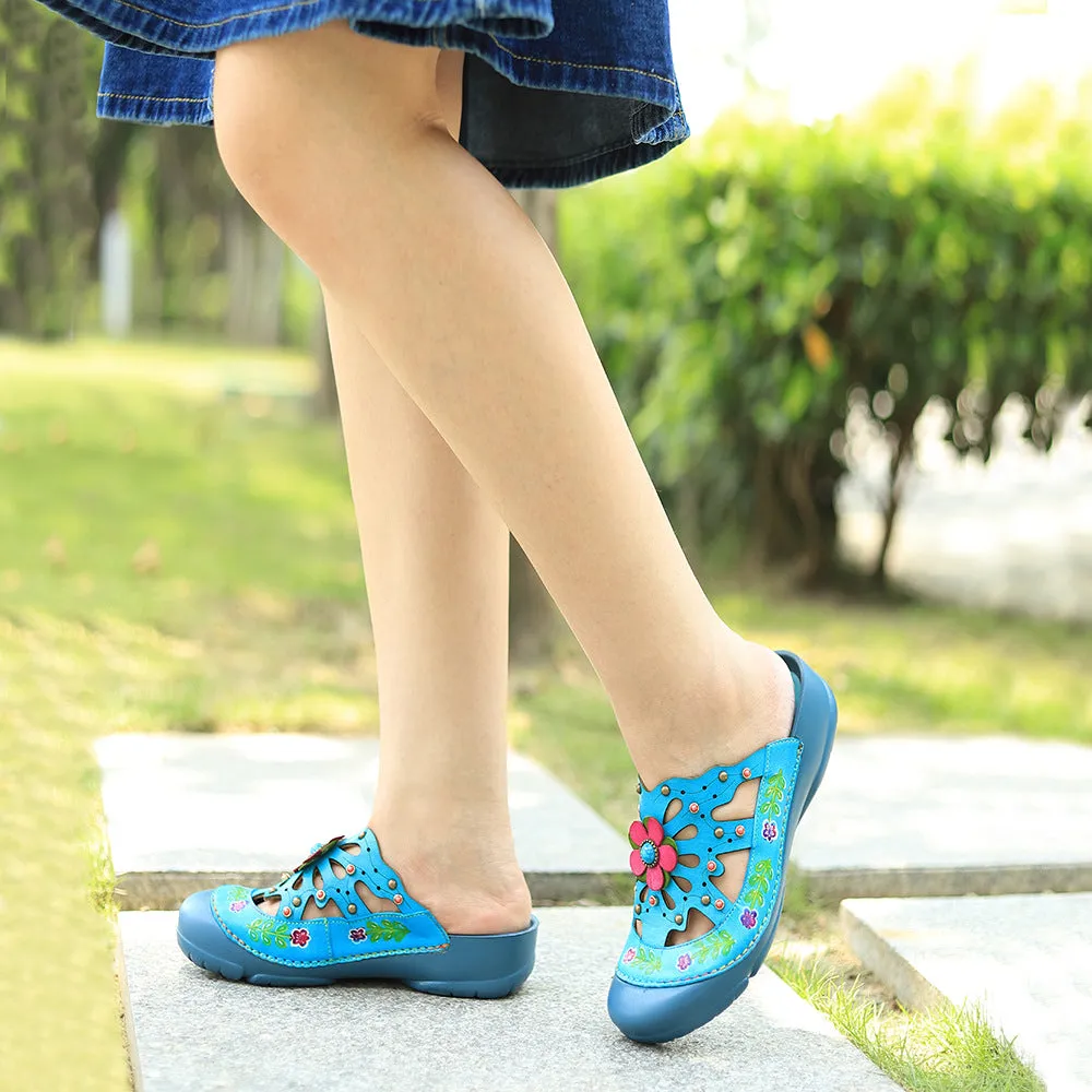 Vintage Printed Flowers Pattern Sandals