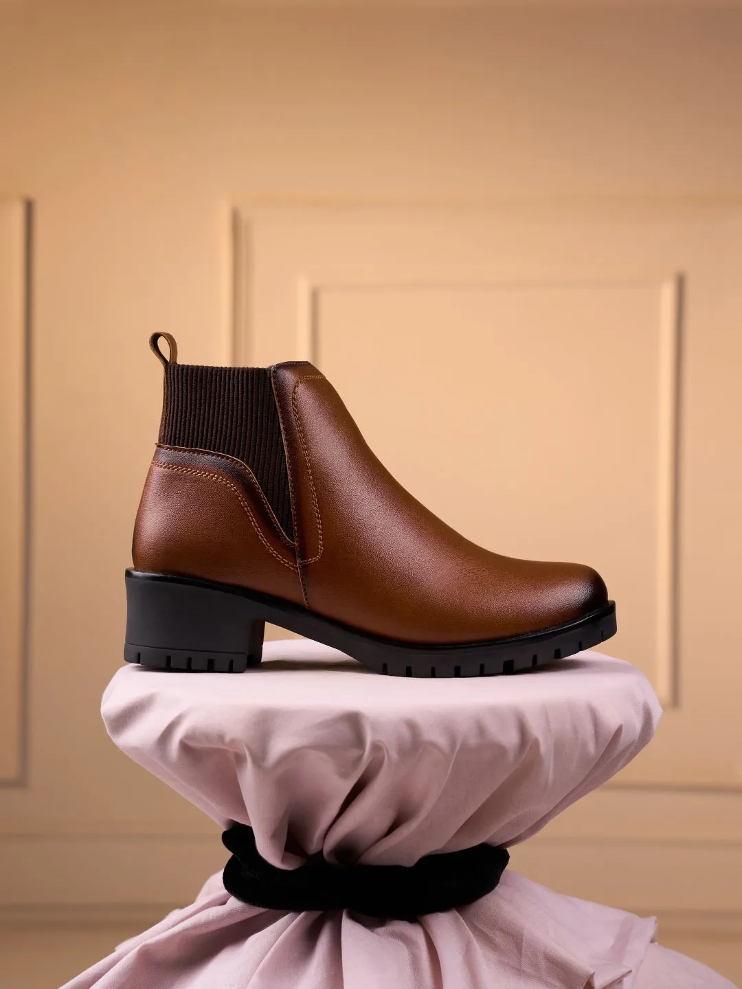 Women's Brown Ankle Boots (IU5002)
