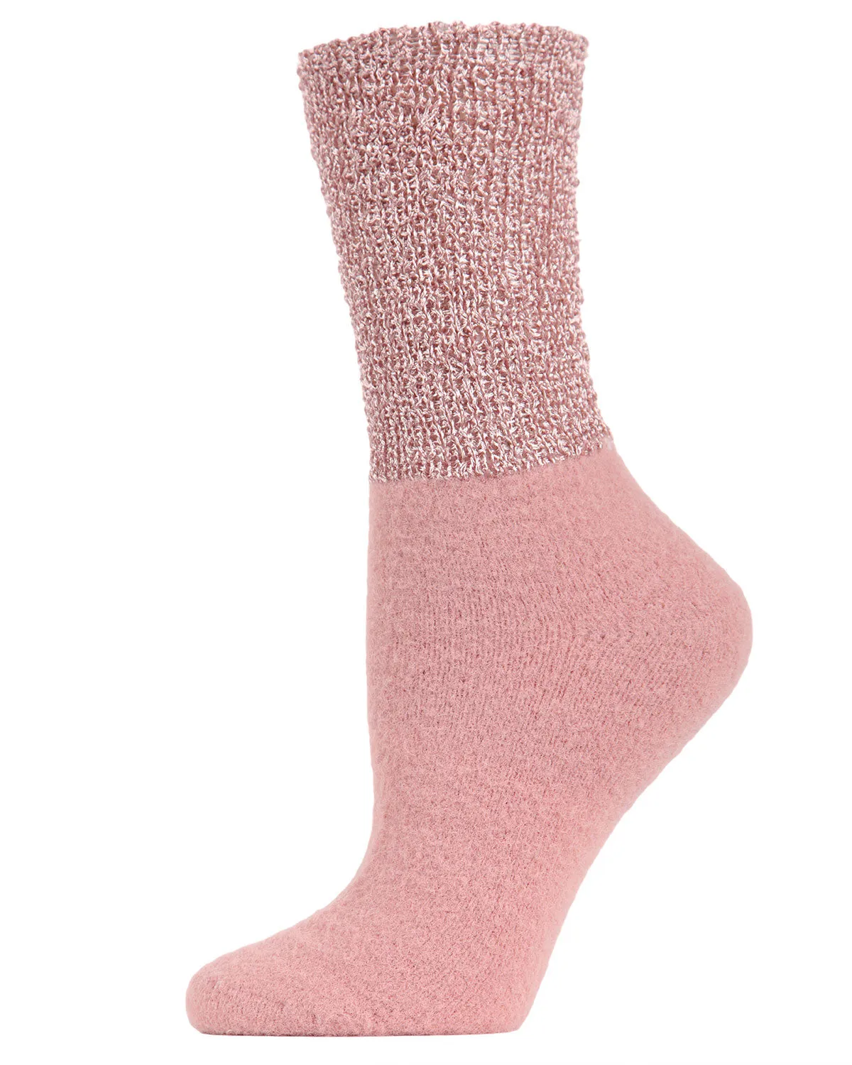 Women's Mod Net Lamb Two-Tone Crew Socks